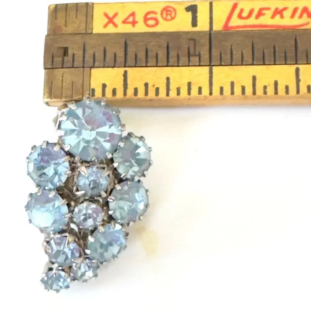 Vintage Ice Blue Demi Parure Deco Necklace Earring Set Sarah Coventry Weiss